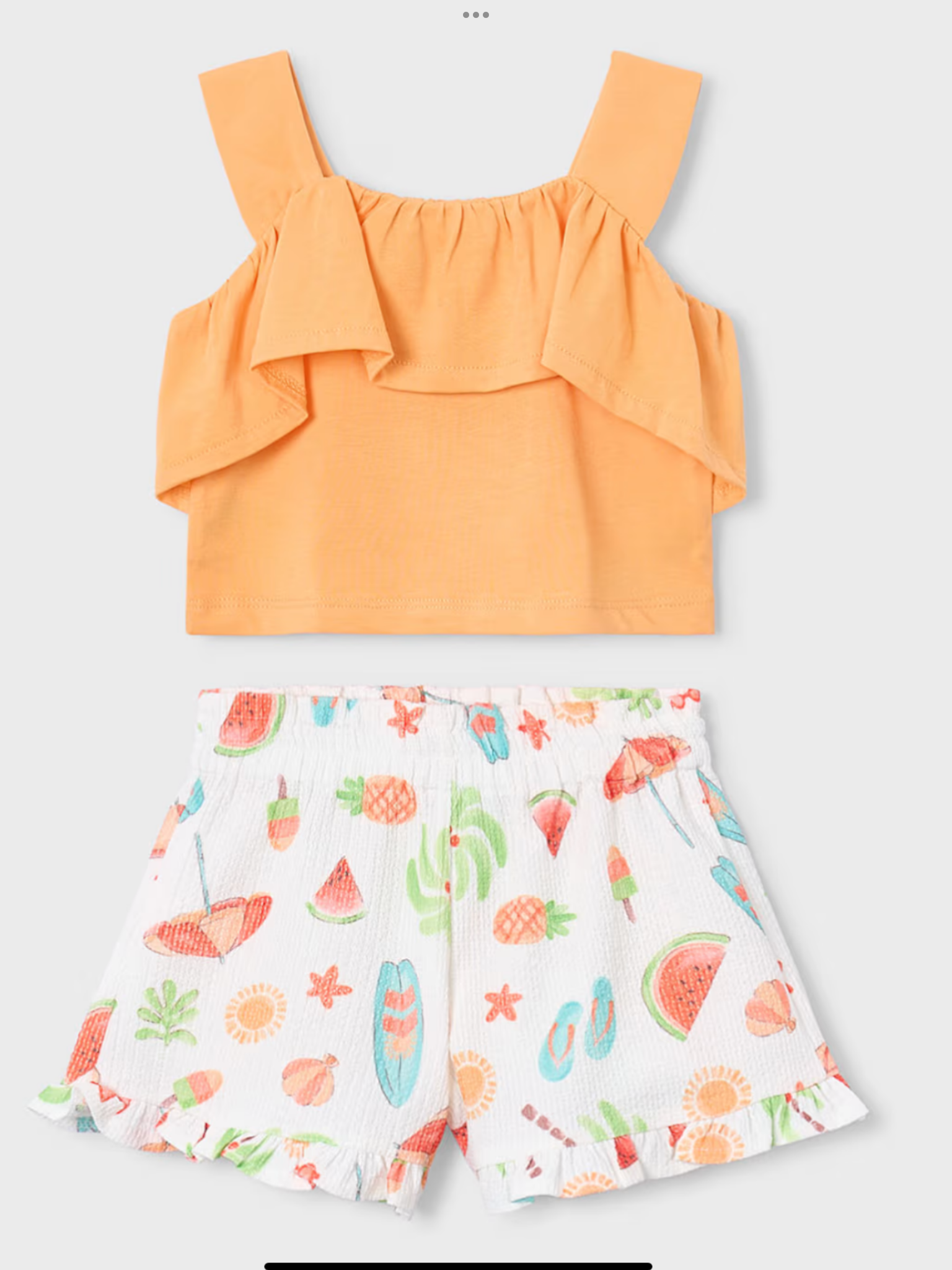 Mayoral Print short set girl with ruffles 0426746