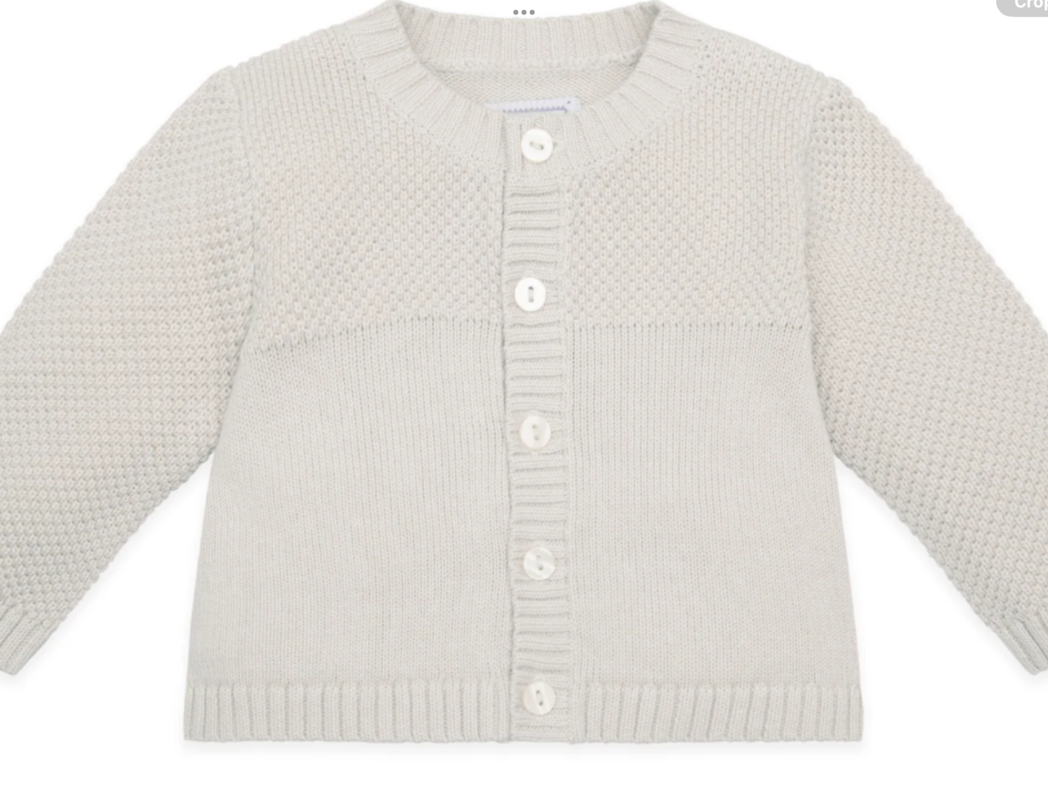 Emile et rose Cypress Stone Knit Baby Cardigan 012555
