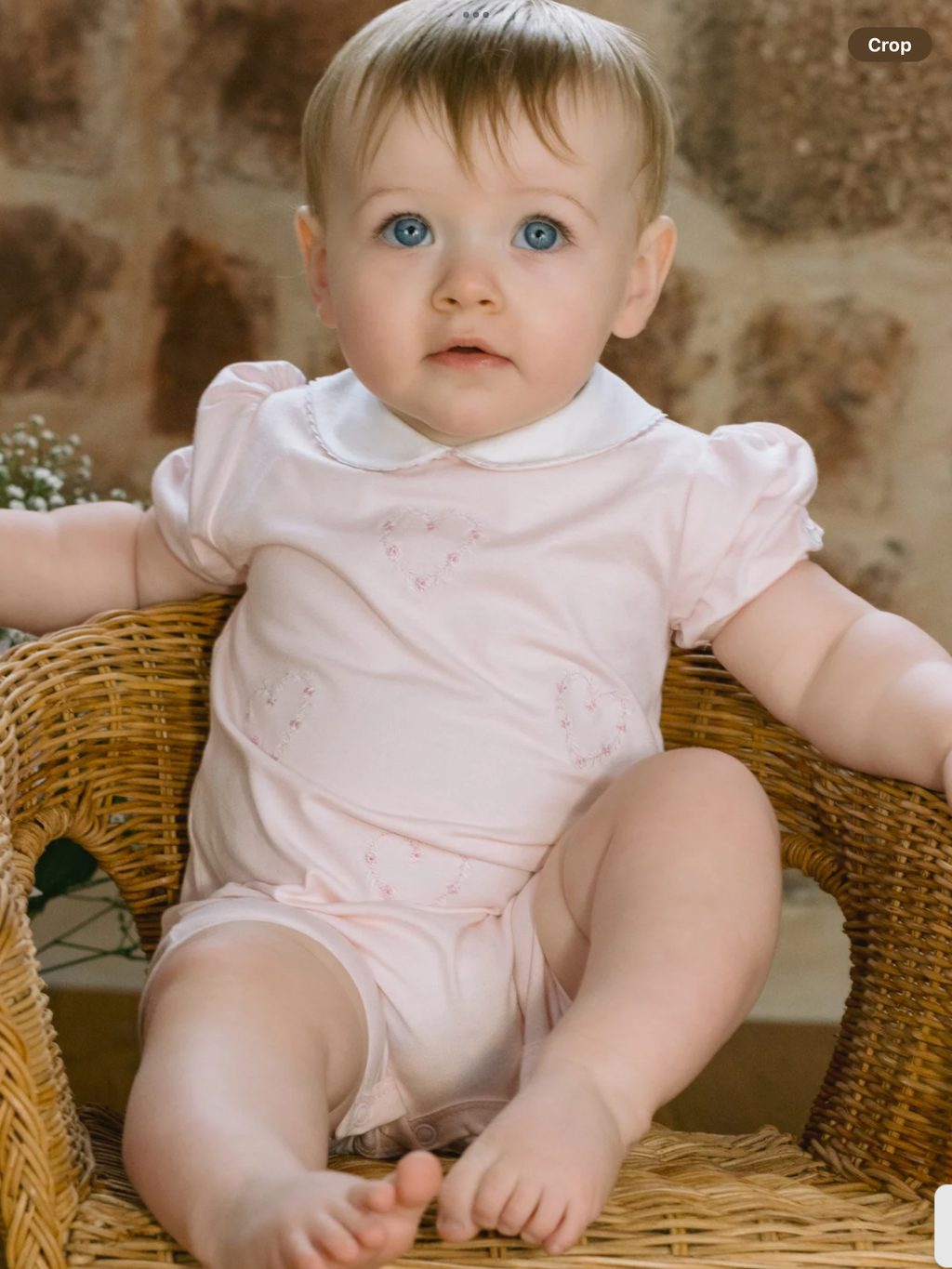 Emile et rose Jody Pink Girls Heart Embroidery Romper 012559