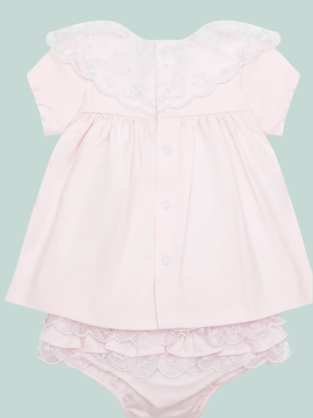 Emile et rose Janais Girls Dress and Frilly Knicker Set 012560