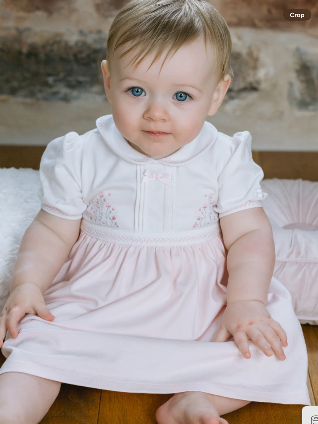 Emile et rose Juliette Girls Floral Embroidery Dress and Pants 012561