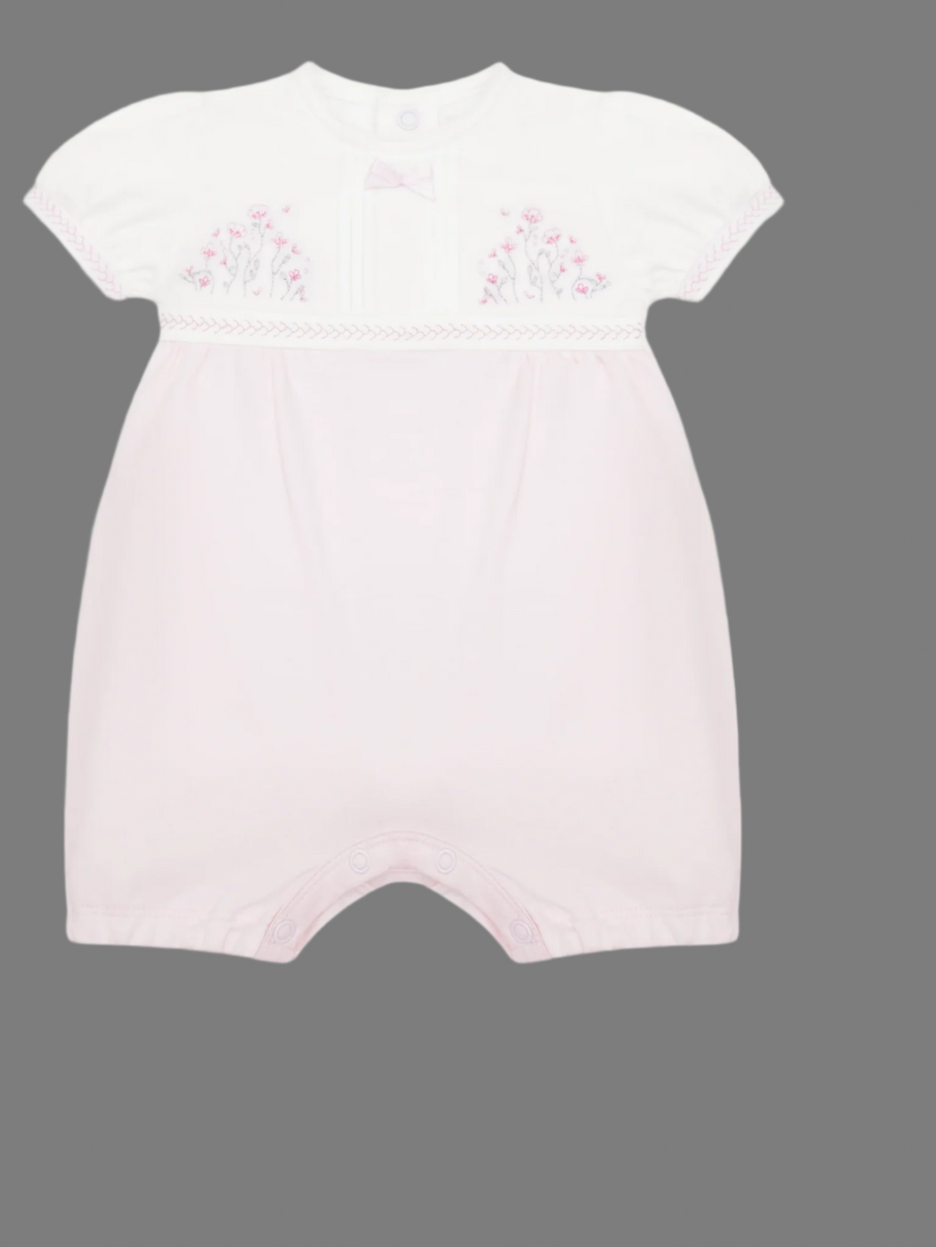 Emile et Rose Jemma Girls Floral Embroidery Romper 012563