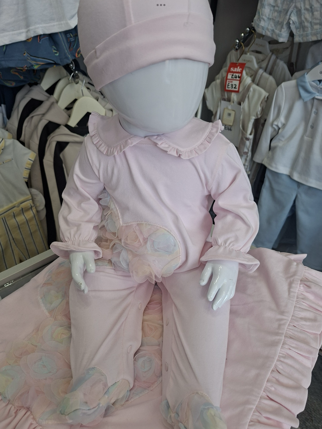 DEOLINDA chic babygro and matching hat 0426752