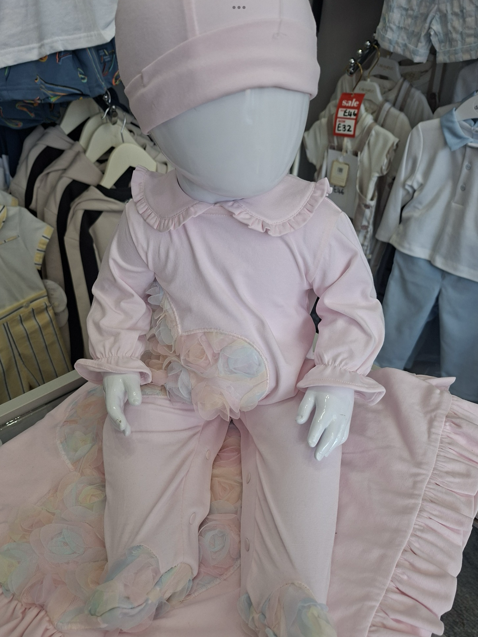 DEOLINDA chic babygro and matching hat 0426752