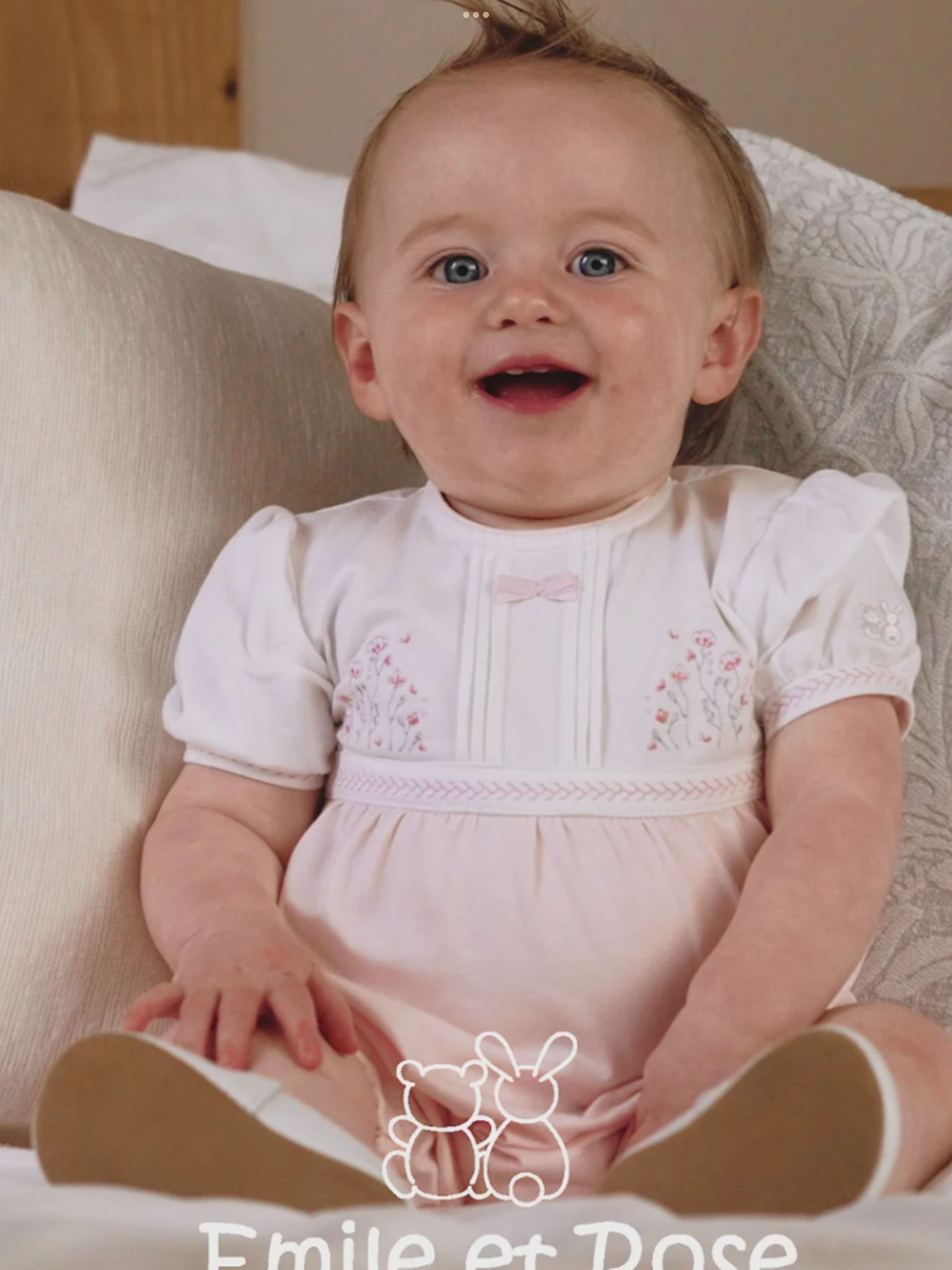 Emile et Rose Jemma Girls Floral Embroidery Romper 012563