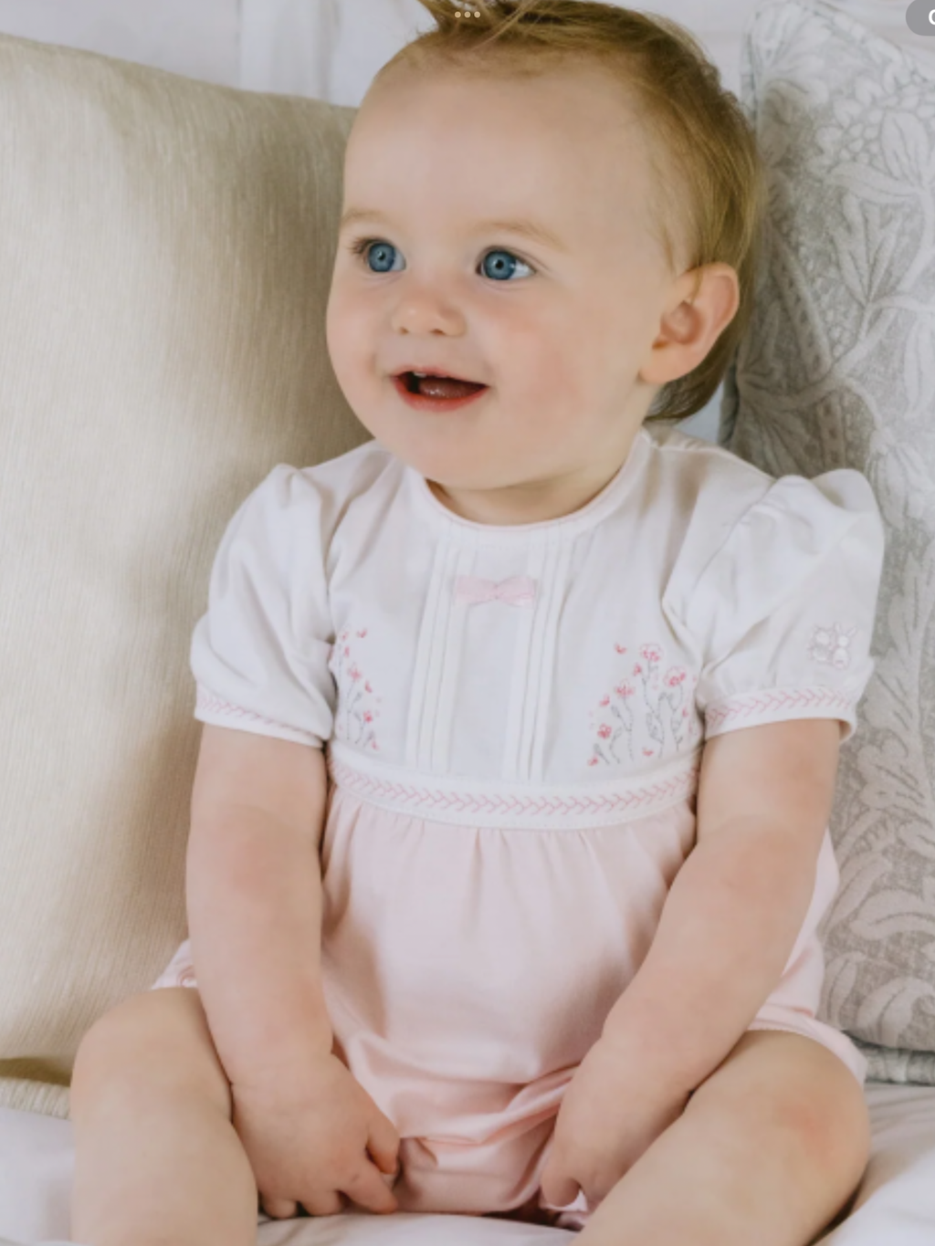 Emile et Rose Jemma Girls Floral Embroidery Romper 012563