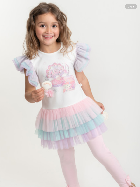 CARAMELO 341461 RAINBOW DEEP SEA DREAMS LEGGING SET  012577
