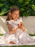 CARAMELO 382104 RAINBOW SWEET STRIPES DRESS 012578