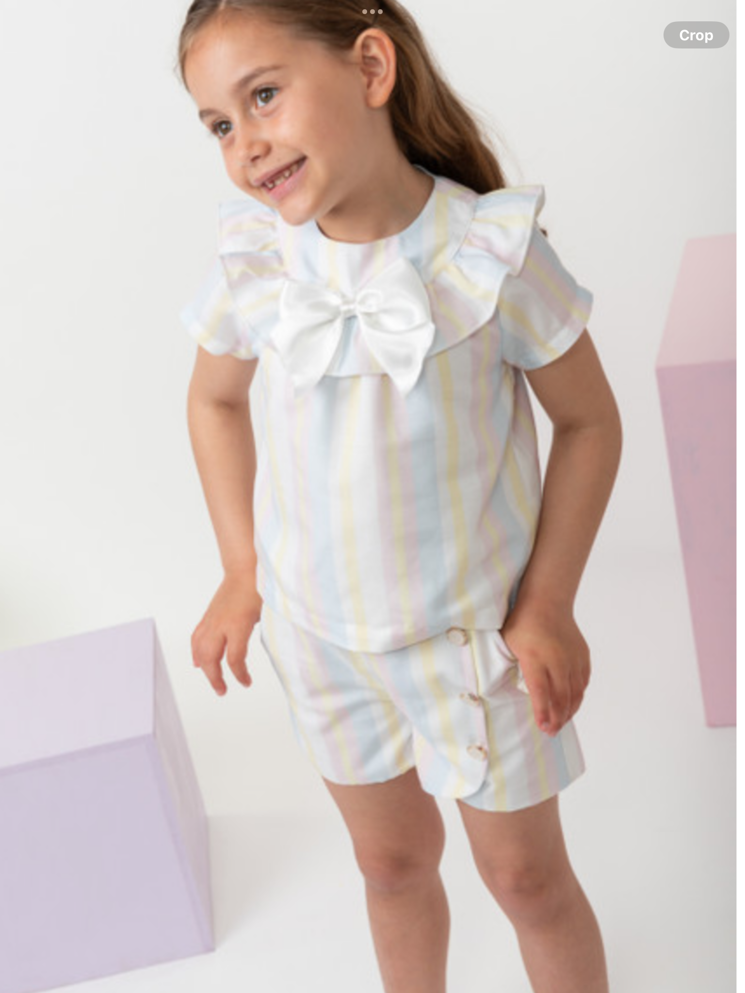CARAMELO KIDS RAINBOW SWEET STRIPES SHORT SET 012579