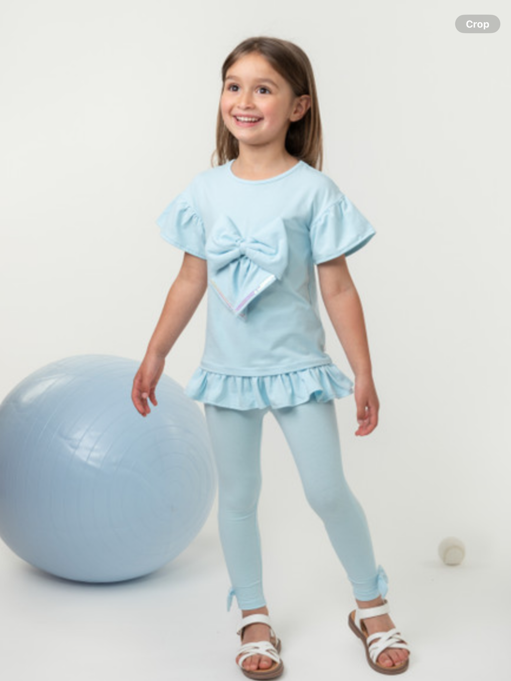 CARAMELO KIDS SKY ELEVATED ESSENTIALS RUFFLE LEGGING SET 012580