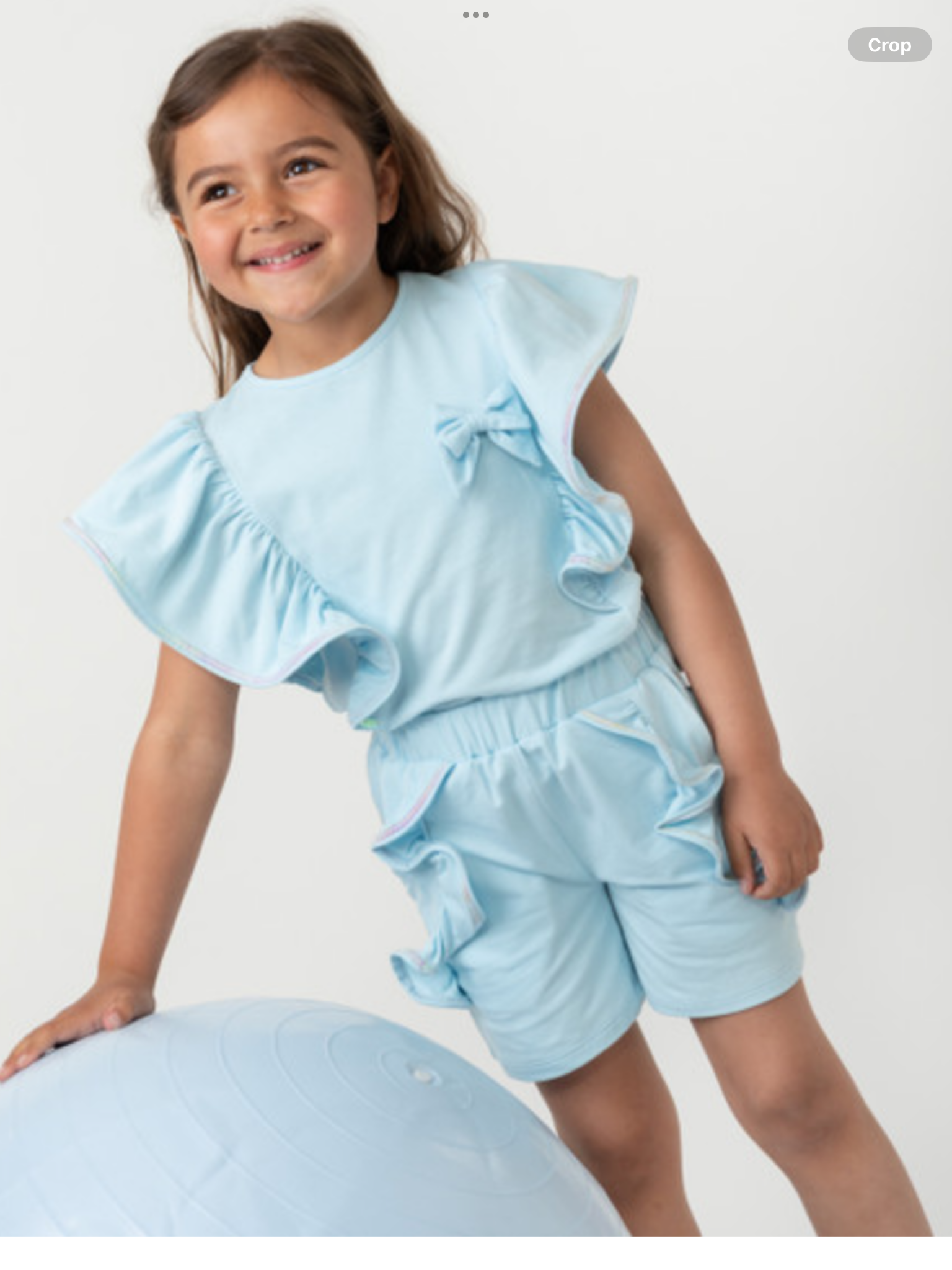 CARAMELO KIDS SKY ELEVATED ESSENTIALS RUFFLE SHORT SET  012581