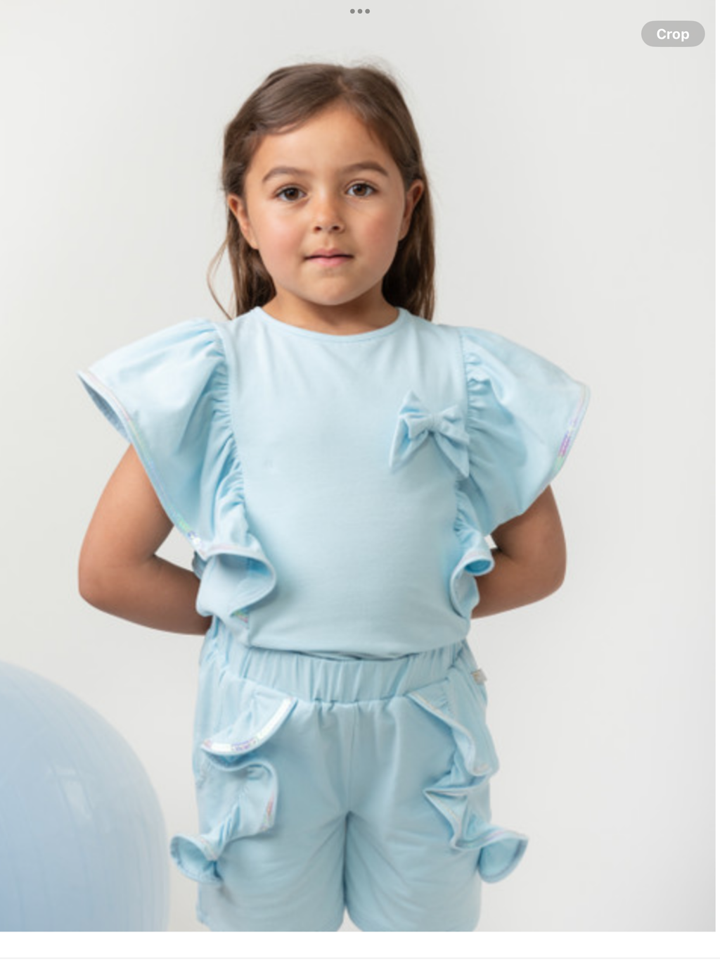 CARAMELO KIDS SKY ELEVATED ESSENTIALS RUFFLE SHORT SET  012581