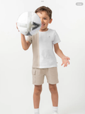 Caramelo Kids Boys Mink Block Colour Shorts Set. 012588
