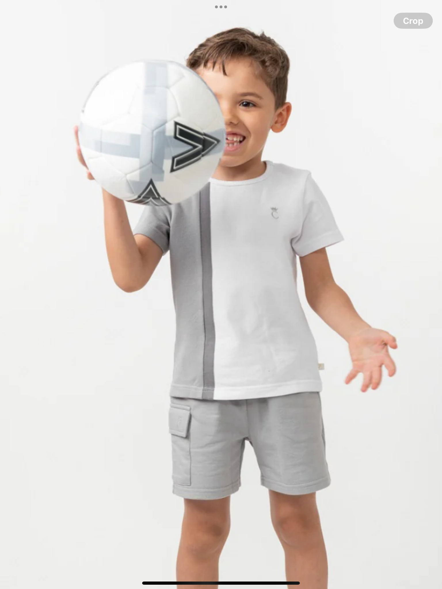 Block Colour Short Set Grey 012589