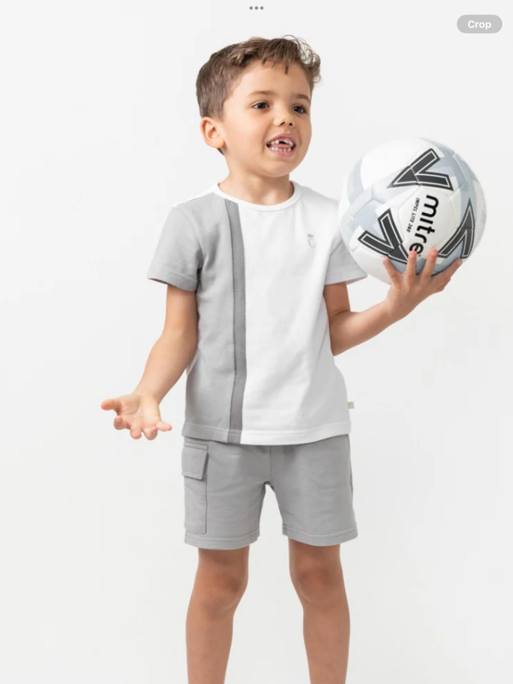 Block Colour Short Set Grey 012589