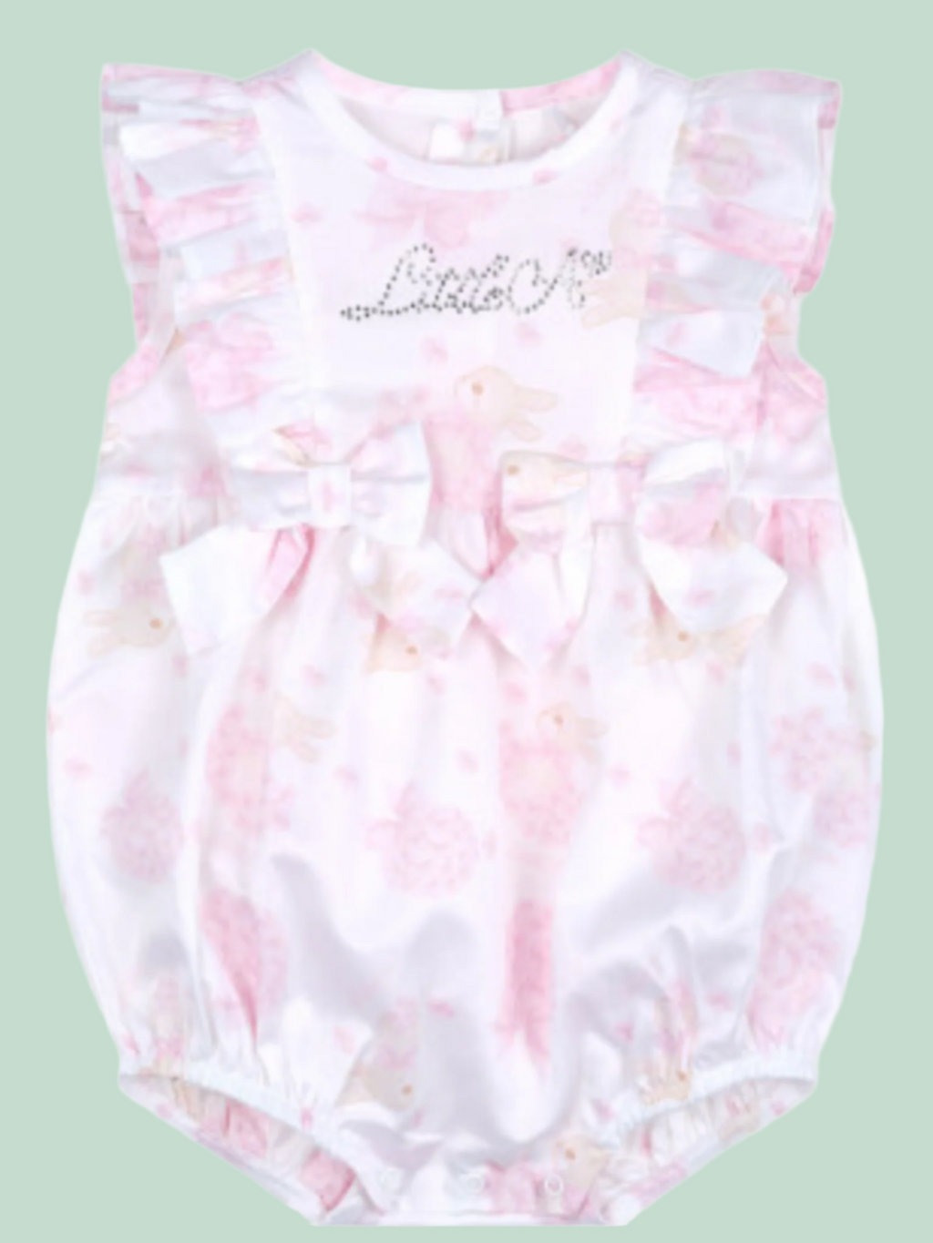LITTLE A AMIRA BUNNY PRINT ROMPER - LA25109 012594