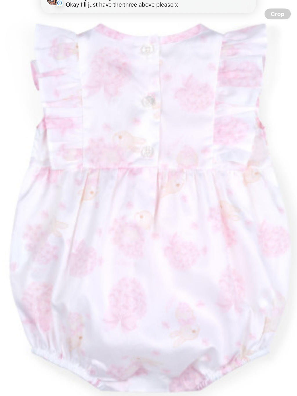 LITTLE A AMIRA BUNNY PRINT ROMPER - LA25109 012594