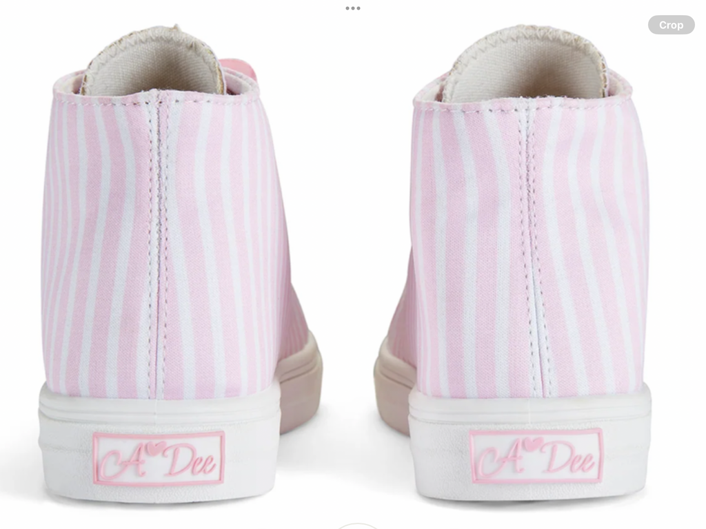 SS25 A DEE JAZZY PINK HIGH TOP TRAINERS     012599