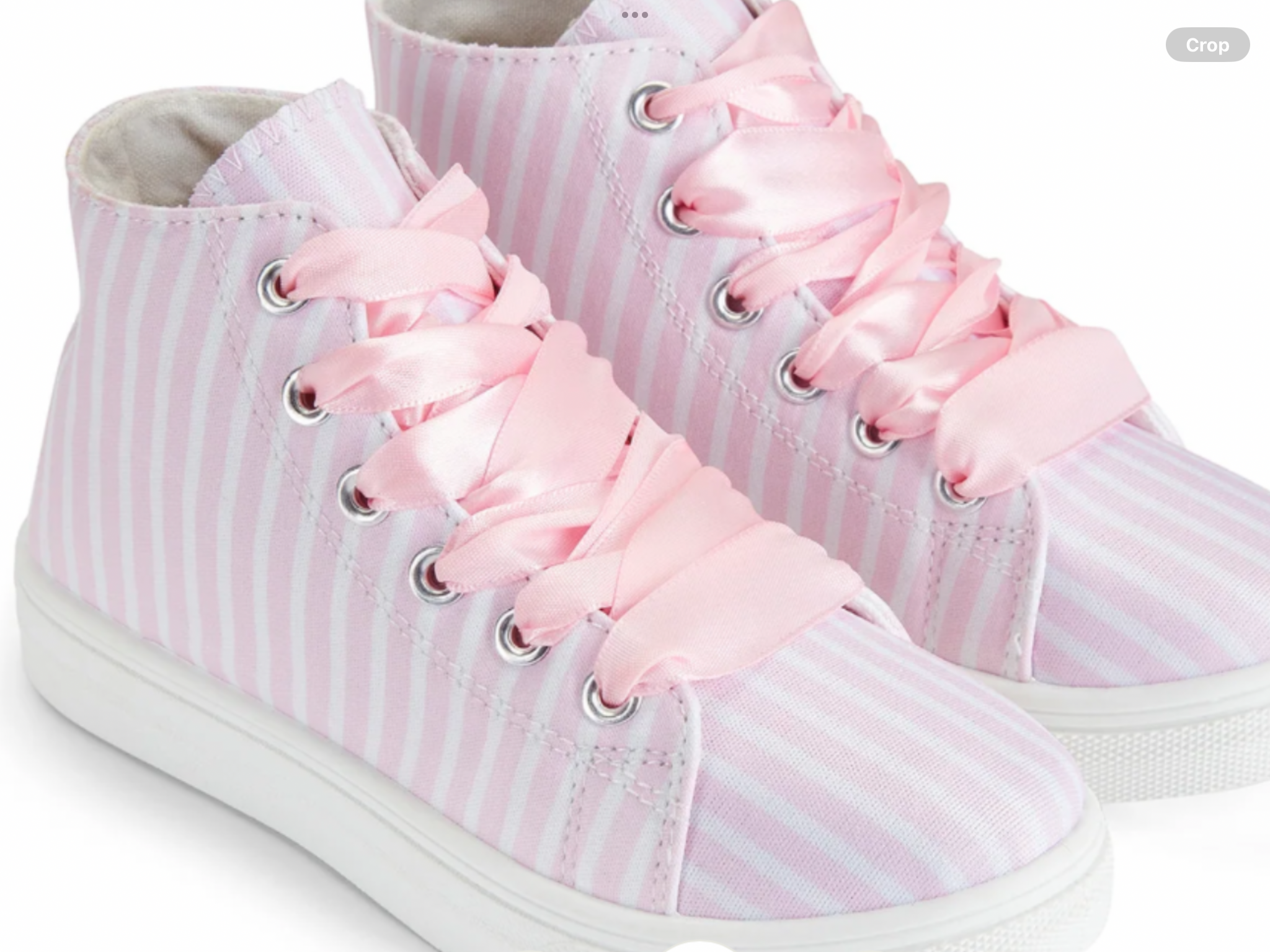 SS25 A DEE JAZZY PINK HIGH TOP TRAINERS     012599