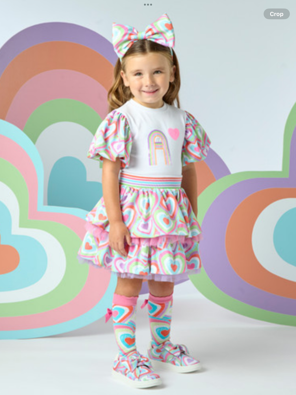 ADEE EVITA HEART PRINT SKIRT SET    0225107