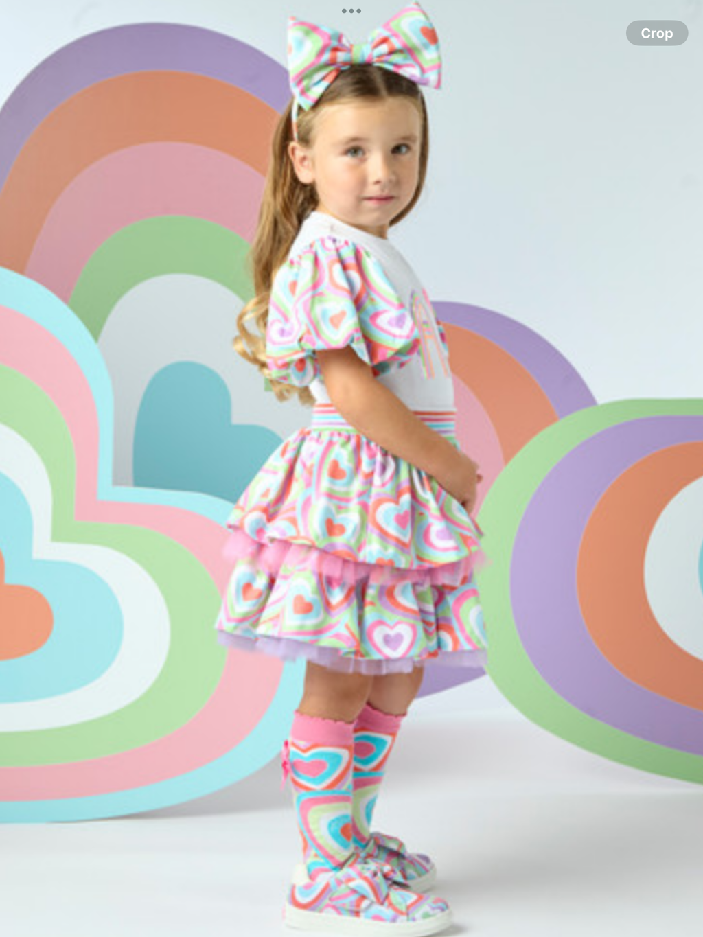 ADEE EVITA HEART PRINT SKIRT SET    0225107