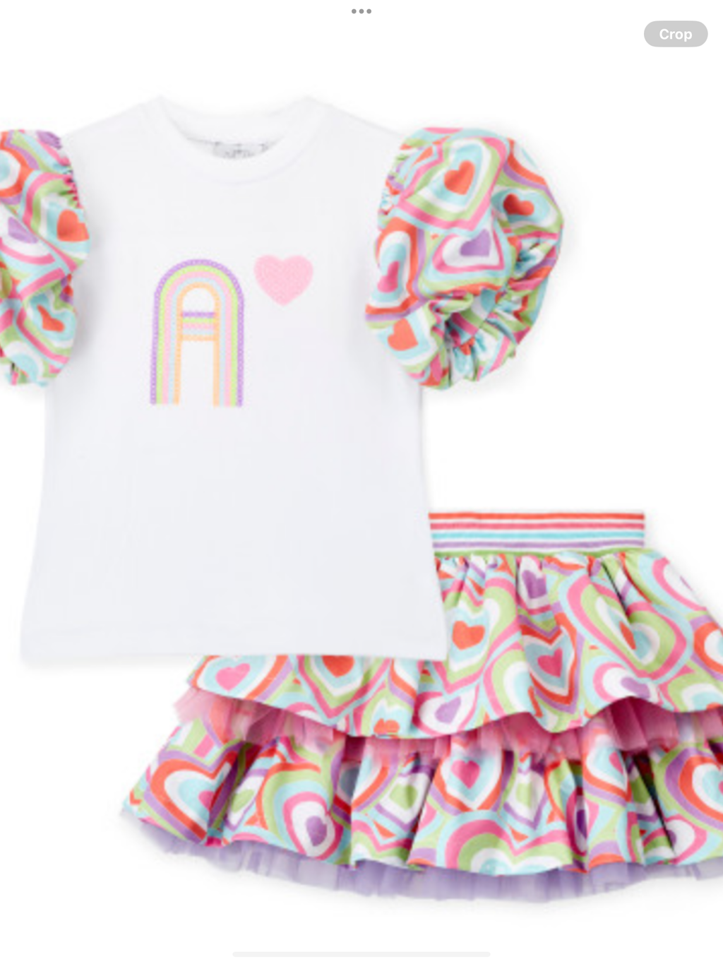 ADEE EVITA HEART PRINT SKIRT SET    0225107