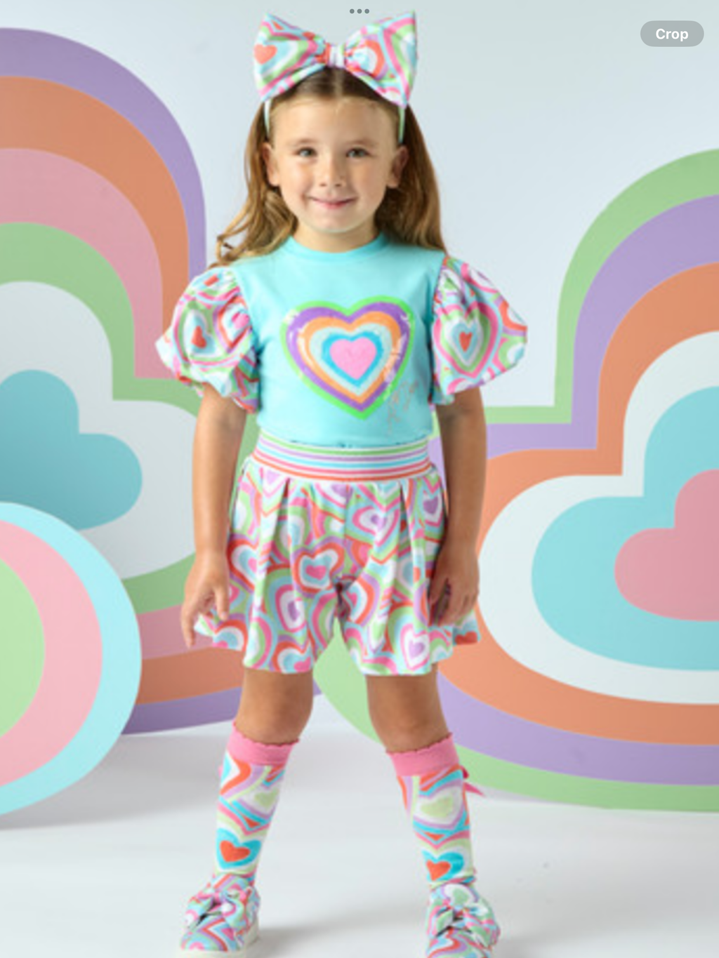 ADEE EMMA HEART PRINT SHORT SET 0225109