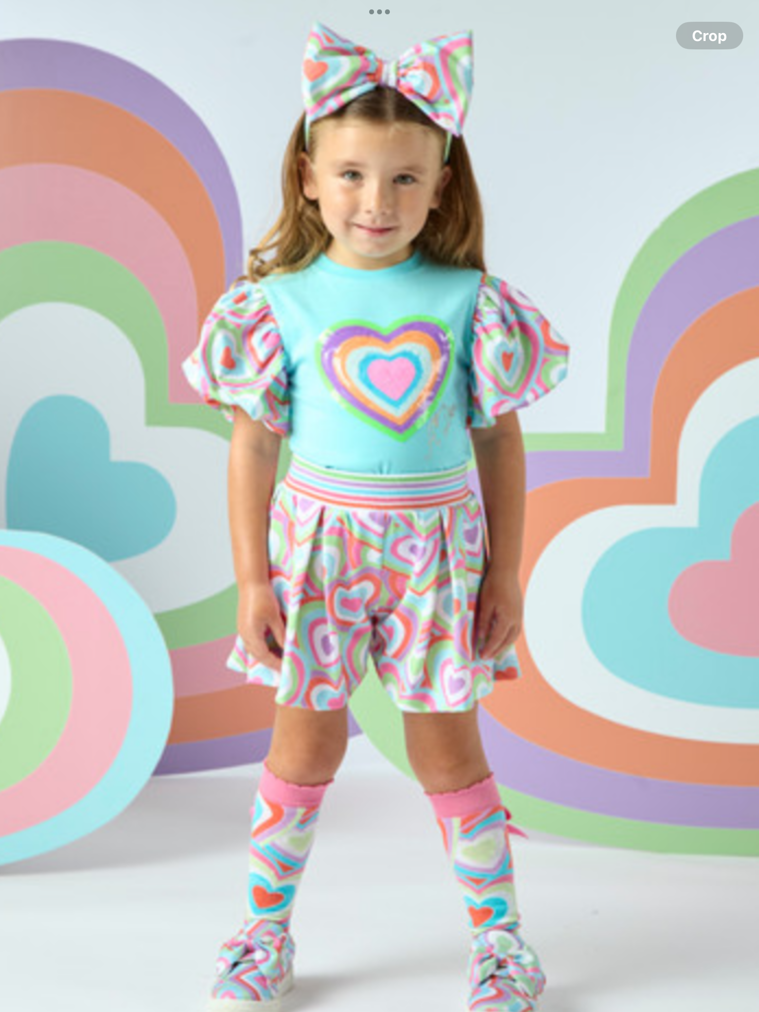 ADEE EMMA HEART PRINT SHORT SET 0225109