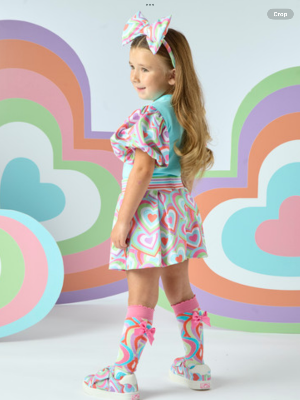 ADEE EMMA HEART PRINT SHORT SET 0225109