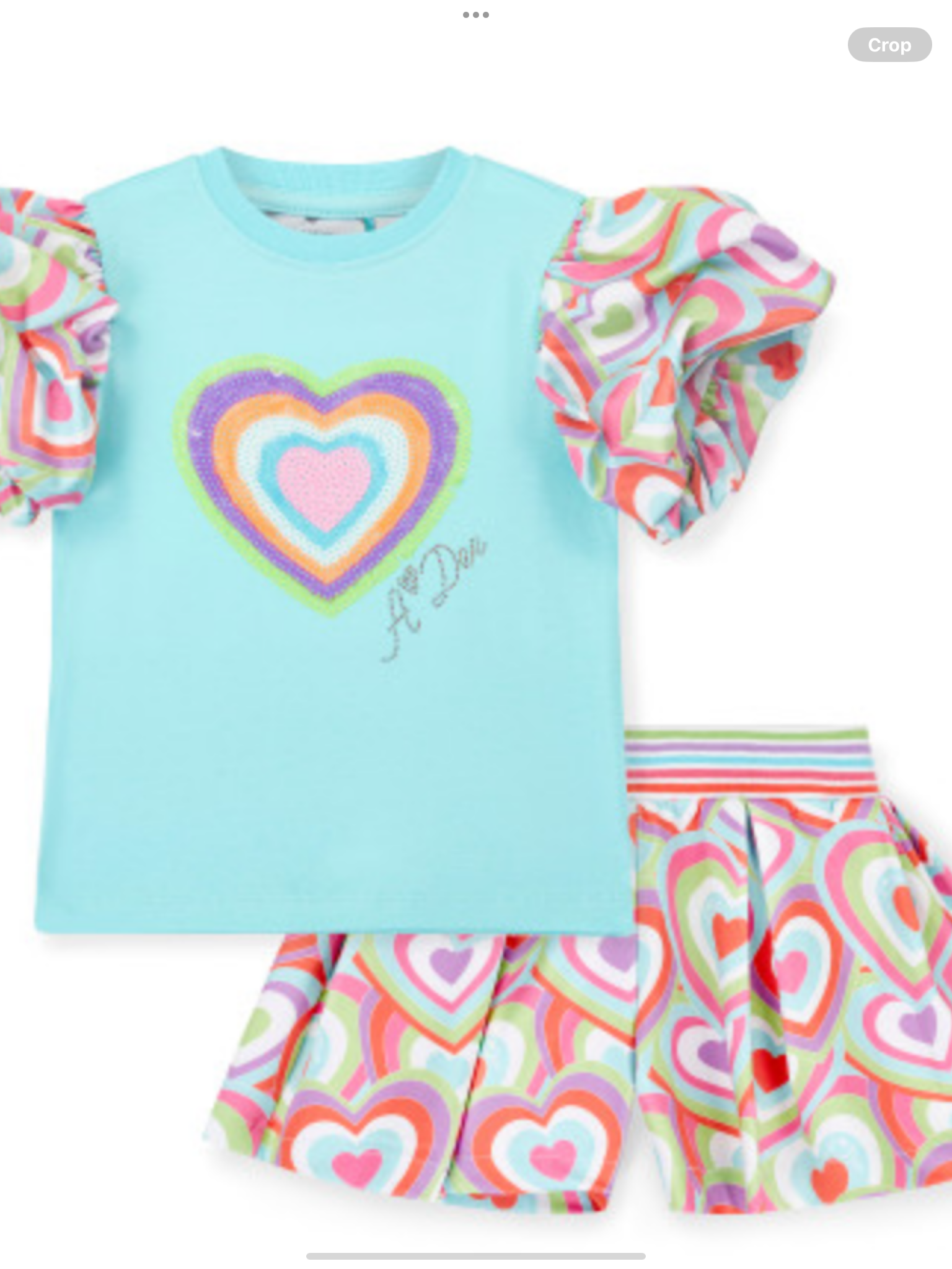 ADEE EMMA HEART PRINT SHORT SET 0225109