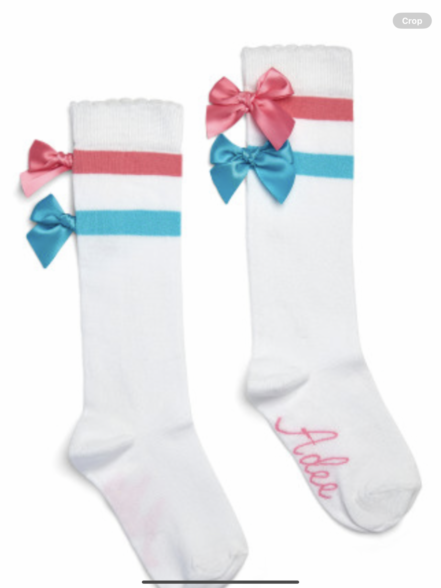 ADEE EDITH BOW RIBBON KNEE HIGH SOCKS - 0225114