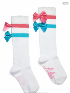 ADEE EDITH BOW RIBBON KNEE HIGH SOCKS - 0225114