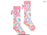 ADEE ELENA HEART PRINT KNEE HIGH SOCKS - 0225116