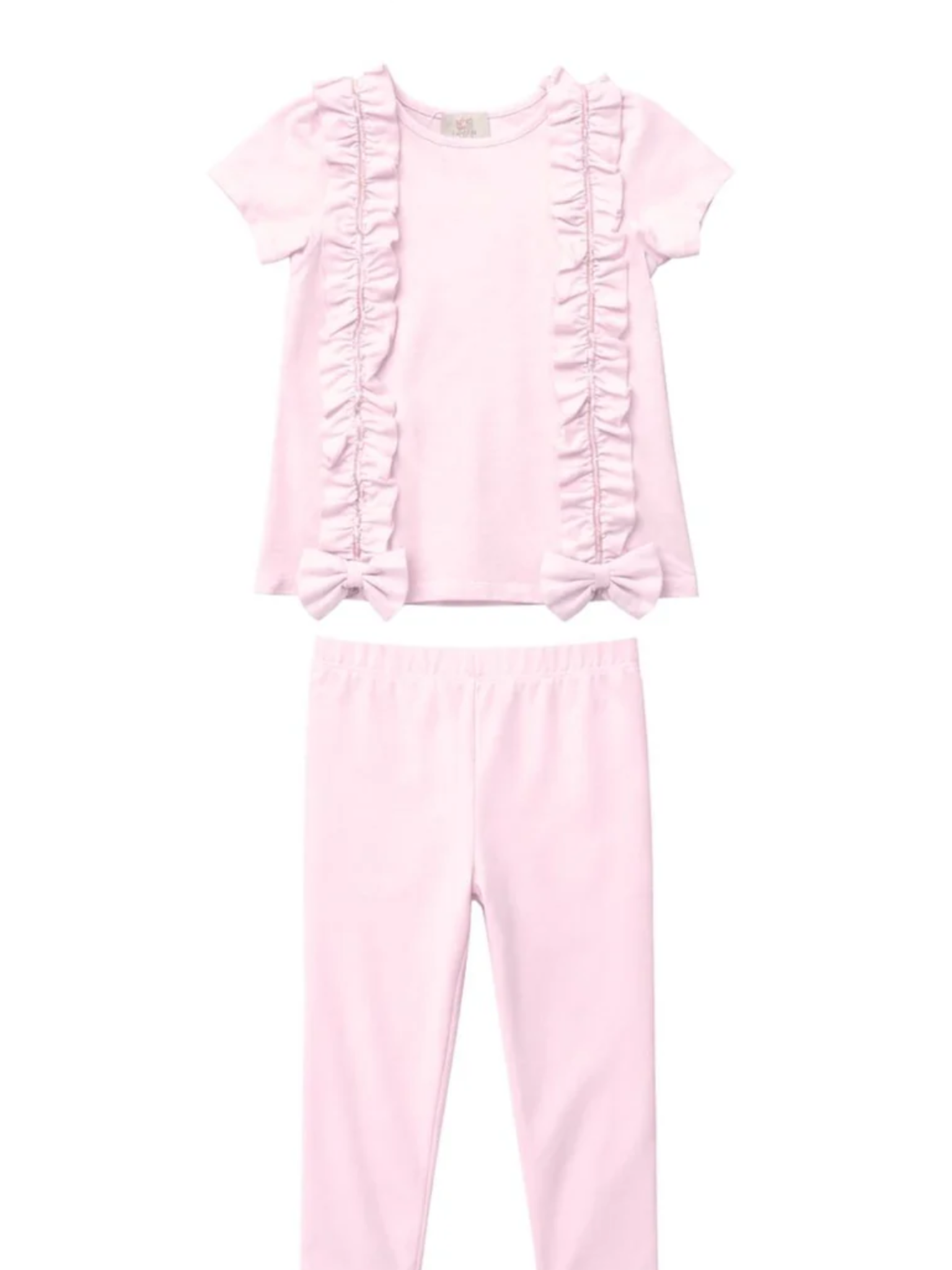 Caramelo Girls Two Piece pink frilled Legging Set    O226566