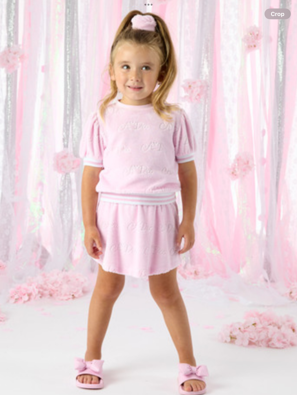 ADEE TRIXIE PINK TERRY SKIRT SET - 0225126