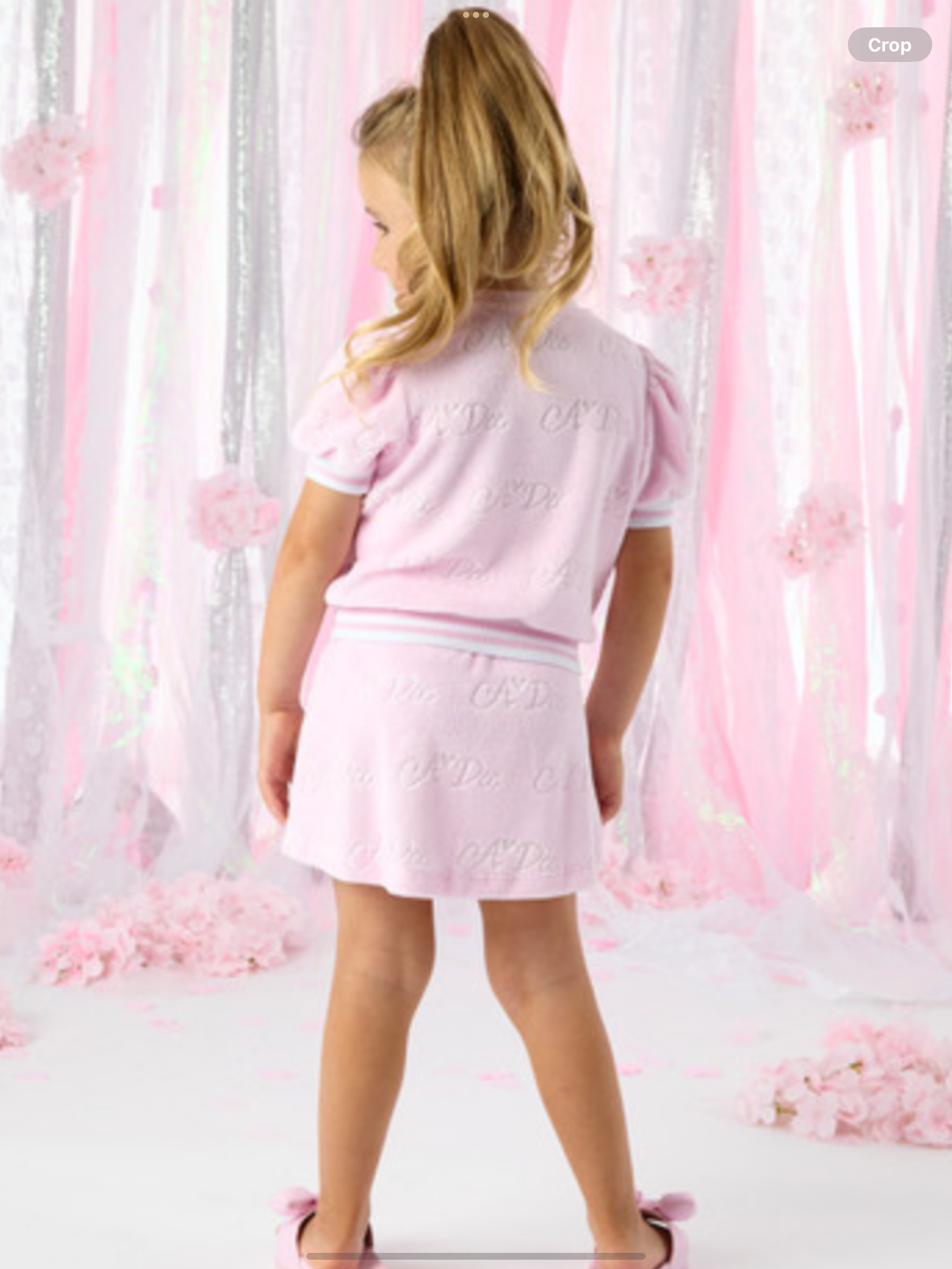 ADEE TRIXIE PINK TERRY SKIRT SET - 0225126