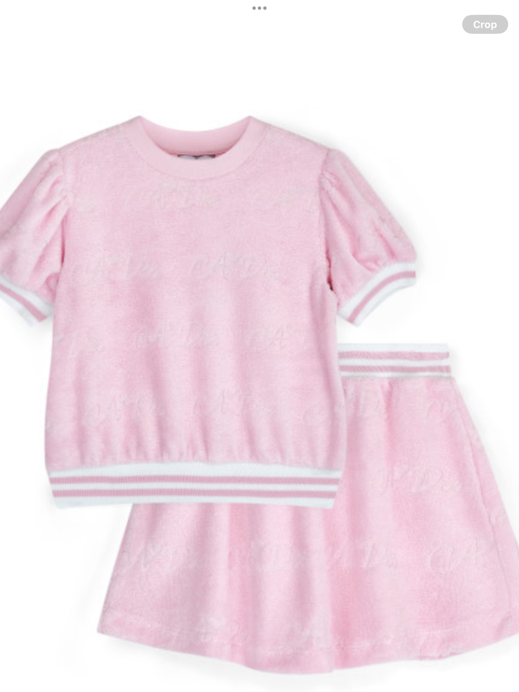 ADEE TRIXIE PINK TERRY SKIRT SET - 0225126