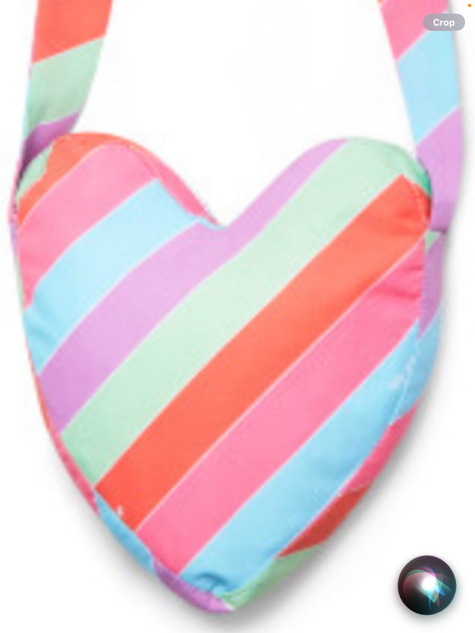 ADEE ETTA STRIPED HEART SHAPE BAG 0225128
