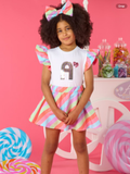 ADEE ENYA STRIPE SKORT SET -  0225132