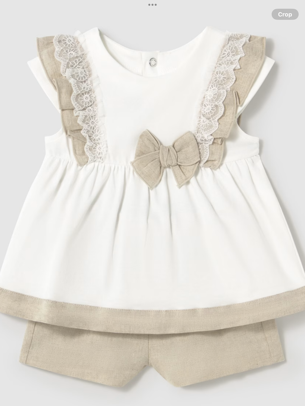 New Collection Baby linen shorts and blouse set     0225136