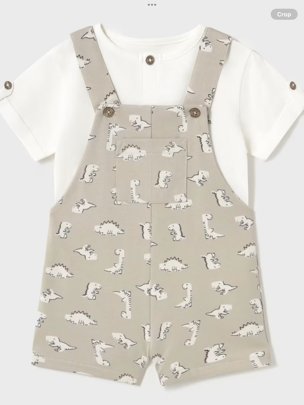 Baby print dungarees set with t-shirt   0225142