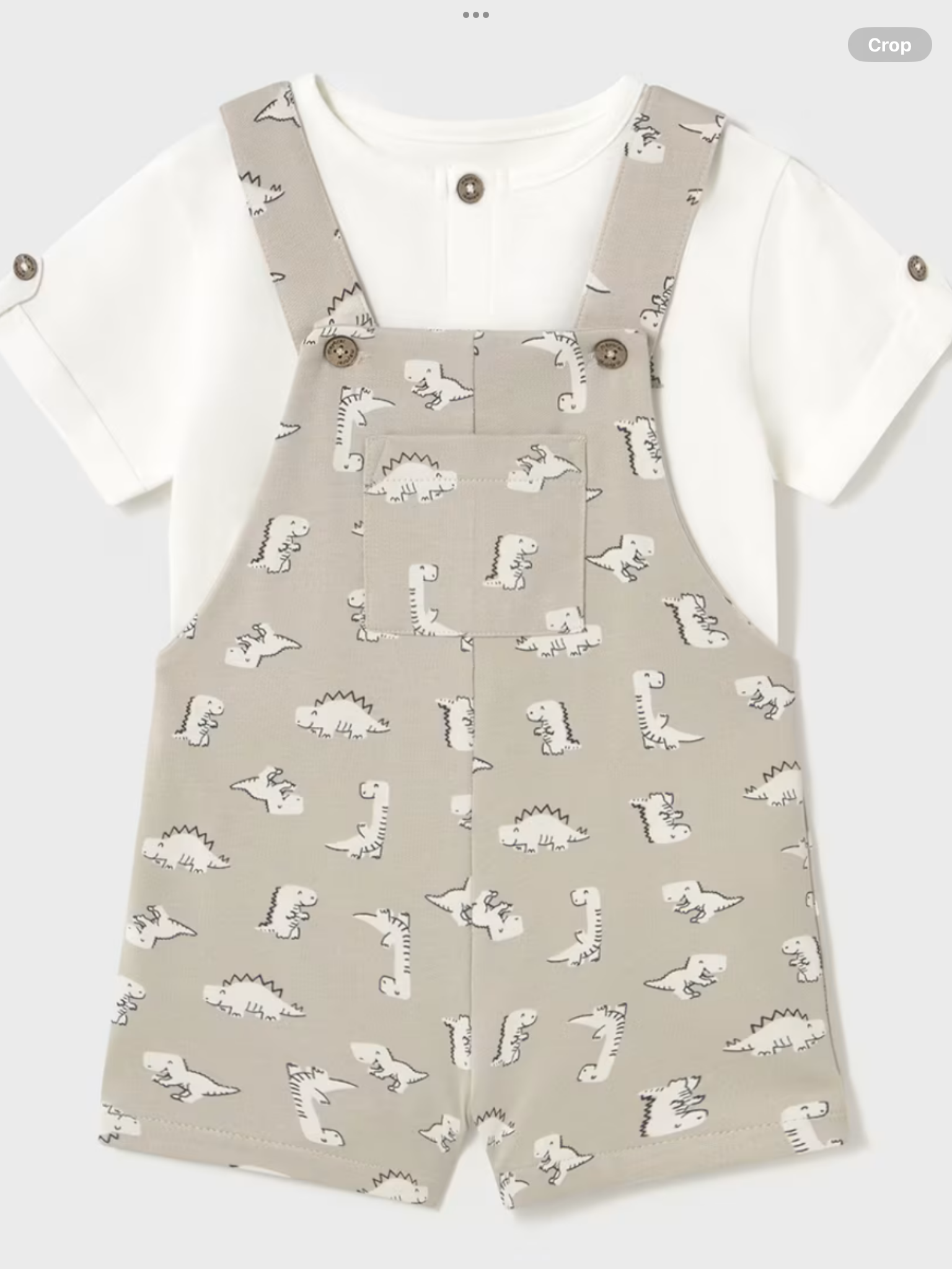 Baby print dungarees set with t-shirt   0225142