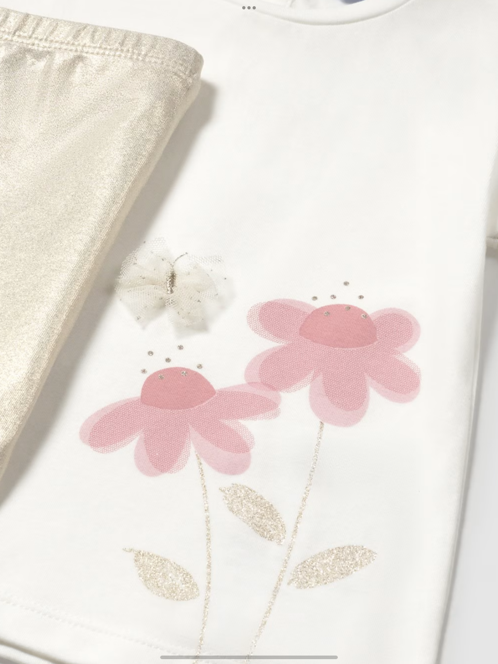 Baby tulle applique top with leggings set 0225145