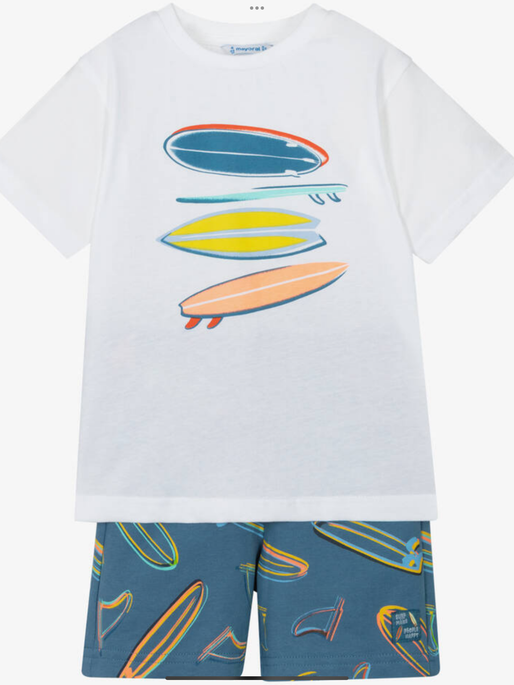 Boys White & Blue Cotton Set 0225158