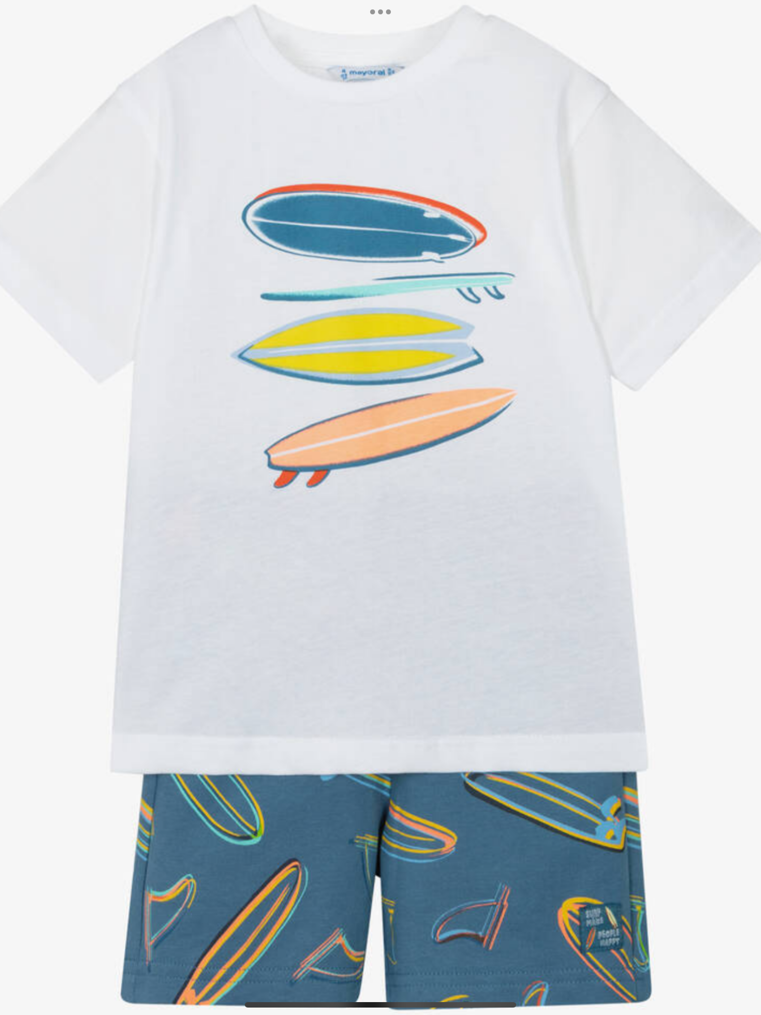 Boys White & Blue Cotton Set 0225158