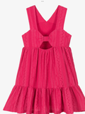 Girls Pink Embroidered Dress  0225168
