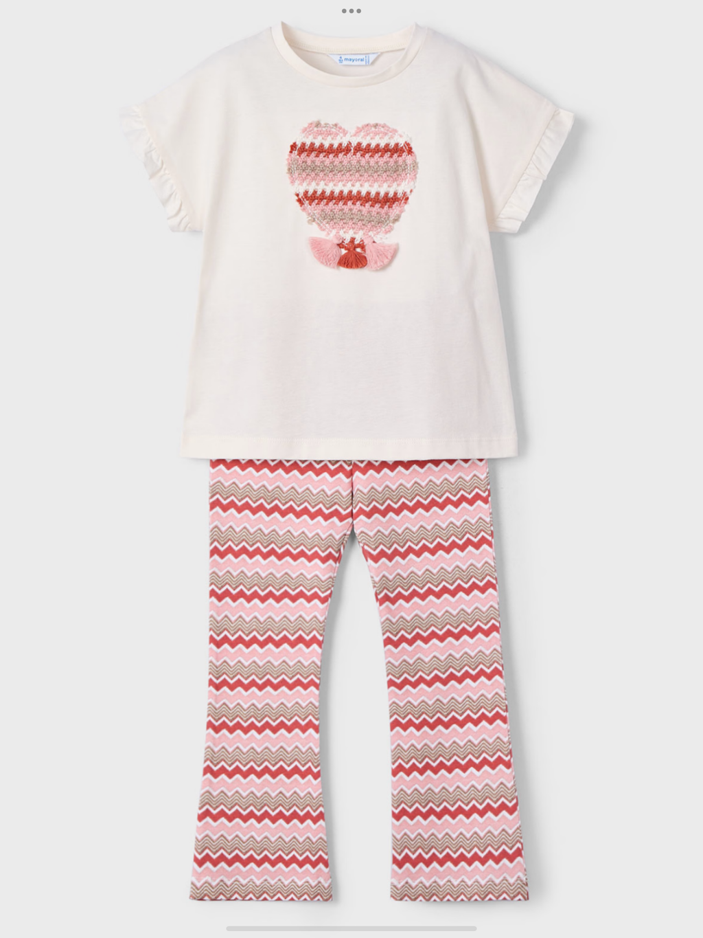 Girl flared leggings and t-shirt set 0225169