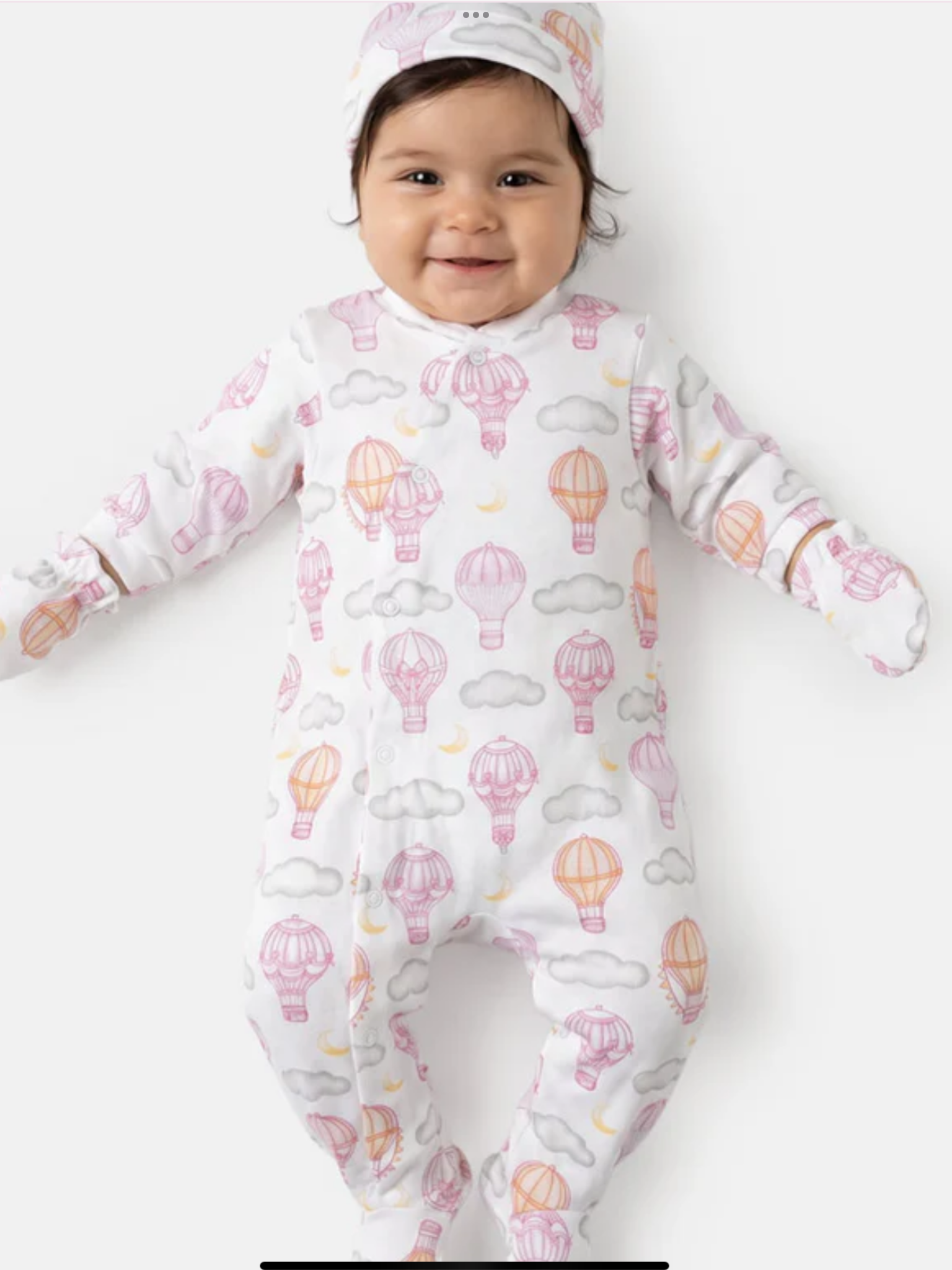 Baby Grow Hot Air Balloon Collection 3-Piece Set - Baby Pink 0626771