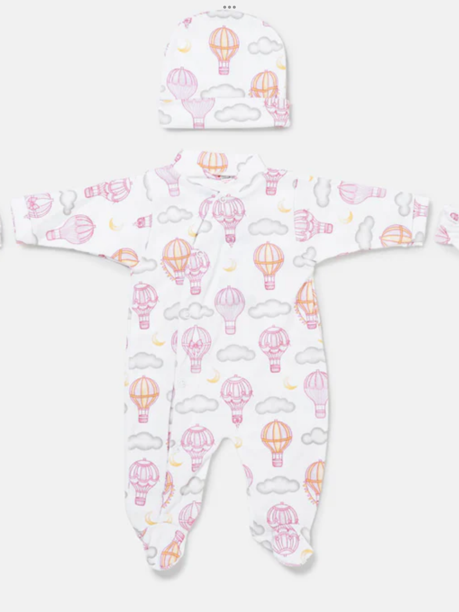Baby Grow Hot Air Balloon Collection 3-Piece Set - Baby Pink 0626771