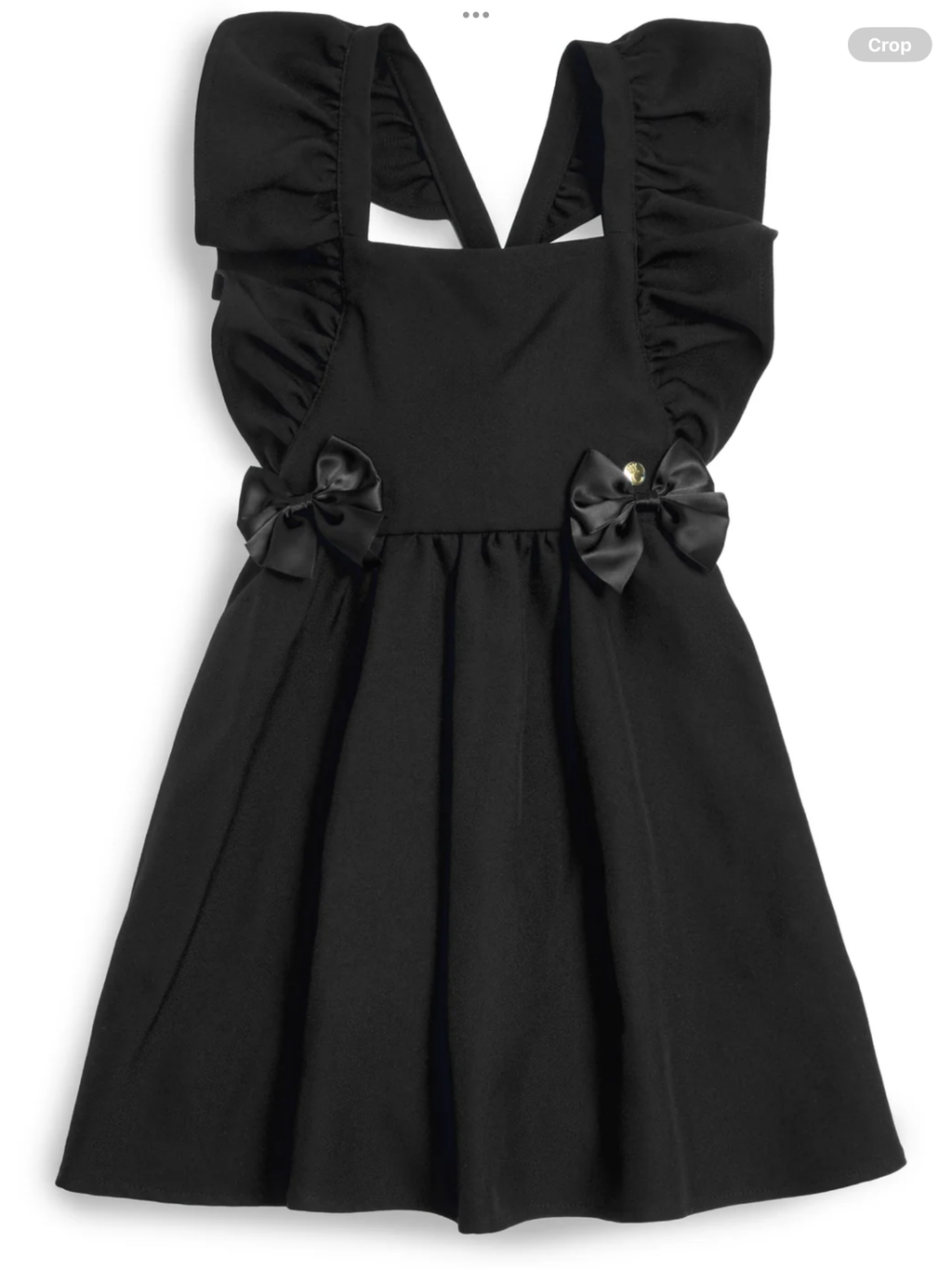 Caramelo kids black school pinafore 0726778